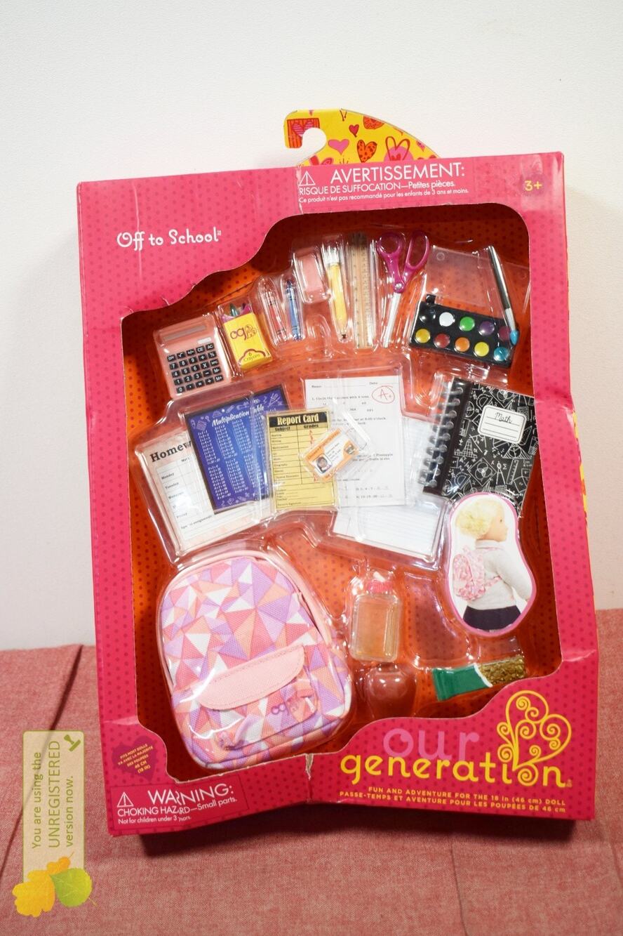 Our Generation Off to School Supplies Accessory Set for 18" Dolls